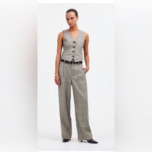 Madewell Slouchy Straight Pants in Yarn-Dyed Plaid 8 $148
